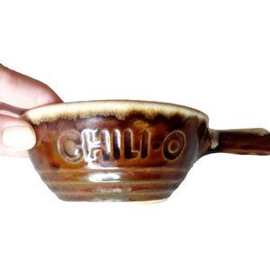 Vintage French's Stoneware CHILI-O/French Onion Bowl - Brown Glazed Perfection